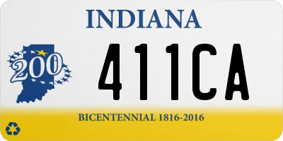 IN license plate 411CA