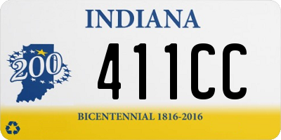 IN license plate 411CC