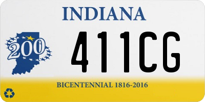 IN license plate 411CG