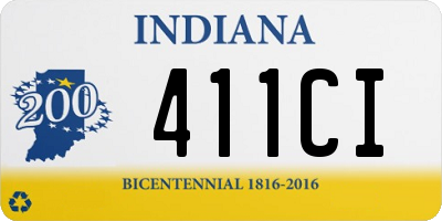 IN license plate 411CI