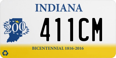 IN license plate 411CM