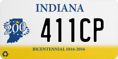 IN license plate 411CP