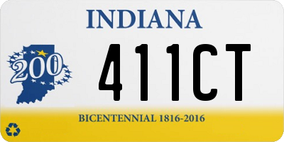 IN license plate 411CT