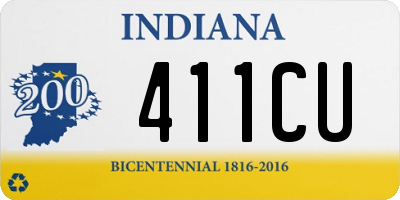 IN license plate 411CU