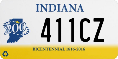 IN license plate 411CZ