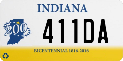 IN license plate 411DA