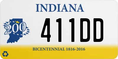 IN license plate 411DD