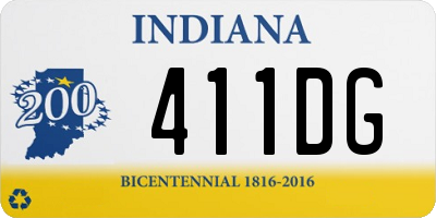 IN license plate 411DG