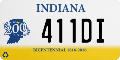 IN license plate 411DI