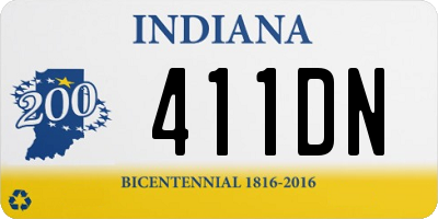 IN license plate 411DN