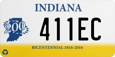 IN license plate 411EC