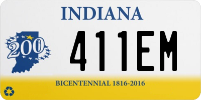 IN license plate 411EM