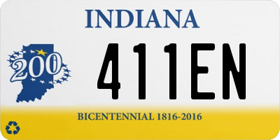 IN license plate 411EN