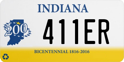 IN license plate 411ER