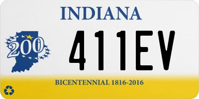 IN license plate 411EV