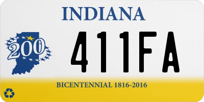 IN license plate 411FA