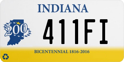 IN license plate 411FI