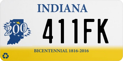 IN license plate 411FK