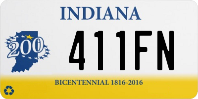 IN license plate 411FN