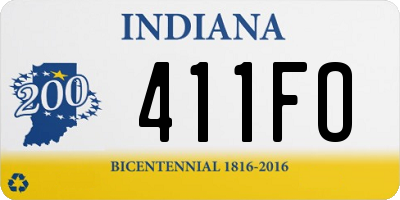 IN license plate 411FO
