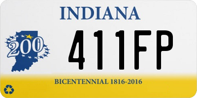 IN license plate 411FP