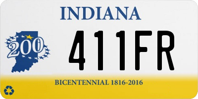 IN license plate 411FR