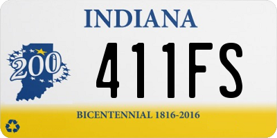 IN license plate 411FS