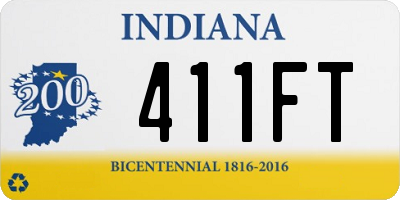 IN license plate 411FT