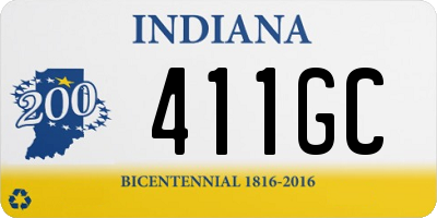 IN license plate 411GC