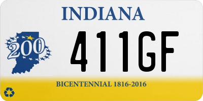 IN license plate 411GF