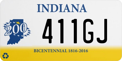 IN license plate 411GJ