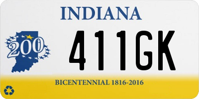 IN license plate 411GK