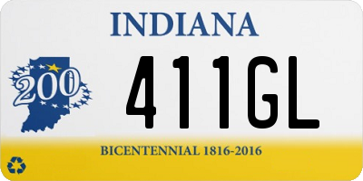 IN license plate 411GL