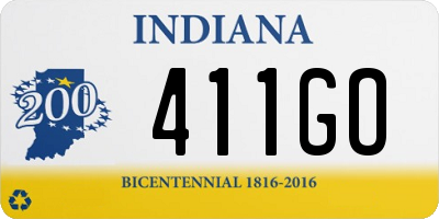 IN license plate 411GO