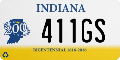 IN license plate 411GS