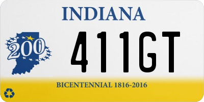 IN license plate 411GT