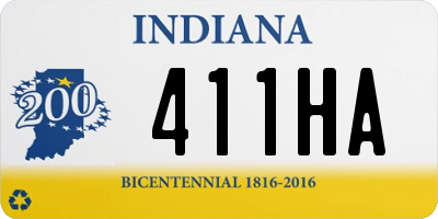 IN license plate 411HA
