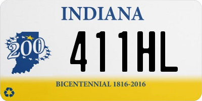 IN license plate 411HL