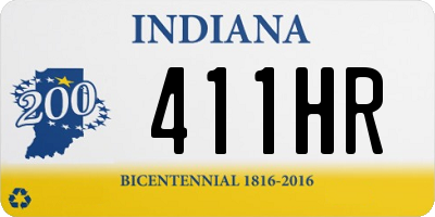IN license plate 411HR