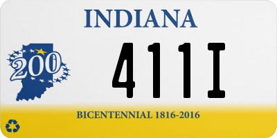 IN license plate 411I