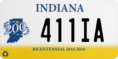 IN license plate 411IA