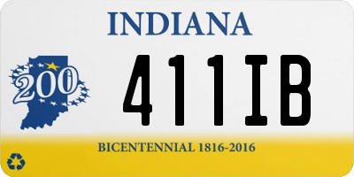 IN license plate 411IB