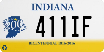 IN license plate 411IF