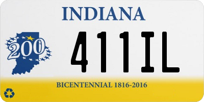 IN license plate 411IL