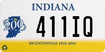 IN license plate 411IQ