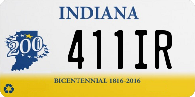 IN license plate 411IR