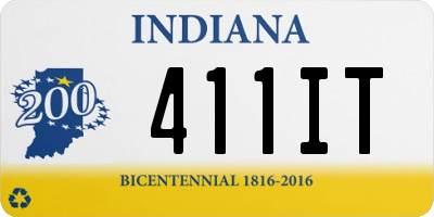 IN license plate 411IT