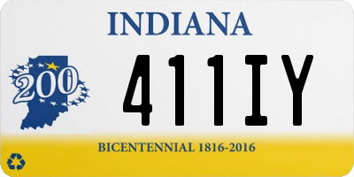 IN license plate 411IY