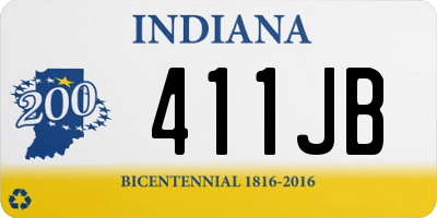 IN license plate 411JB