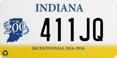 IN license plate 411JQ